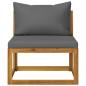 Preview: 10-tlg. Garten-Lounge-Set mit Auflagen Massivholz Akazie