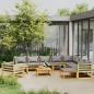 Preview: 12-tlg. Garten-Lounge-Set mit Auflagen Massivholz Akazie