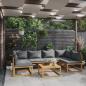 Preview: 7-tlg. Garten-Lounge-Set mit Auflagen Massivholz Akazie