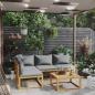 Preview: 5-tlg. Garten-Lounge-Set mit Auflagen Massivholz Akazie