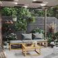 Preview: ARDEBO.de - 4-tlg. Garten-Lounge-Set mit Auflagen Massivholz Akazie
