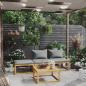 Preview: 4-tlg. Garten-Lounge-Set mit Auflagen Massivholz Akazie