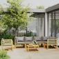 Preview: 7-tlg. Garten-Lounge-Set mit Auflagen Massivholz Akazie