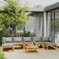 Preview: 8-tlg. Garten-Lounge-Set mit Auflagen Massivholz Akazie