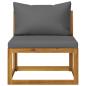 Preview: 8-tlg. Garten-Lounge-Set mit Auflagen Massivholz Akazie