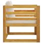Preview: 7-tlg. Garten-Lounge-Set mit Auflagen Creme Massivholz Akazie