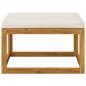 Preview: 8-tlg. Garten-Lounge-Set mit Auflagen Creme Massivholz Akazie