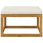 Preview: 12-tlg. Garten-Lounge-Set mit Auflagen Creme Massivholz Akazie