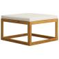 Preview: 7-tlg. Garten-Lounge-Set mit Auflagen Creme Massivholz Akazie
