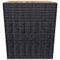 Preview: 3-tlg. Bistro-Set Poly Rattan und Akazienholz Schwarz