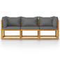Preview: 3-Sitzer-Gartensofa mit Auflage Akazie Massivholz