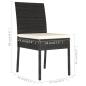 Preview: 7-tlg. Garten-Essgruppe Poly Rattan Schwarz
