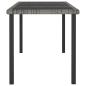 Preview: 7-tlg. Garten-Essgruppe Poly Rattan Grau
