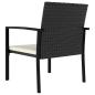 Preview: 5-tlg. Garten-Essgruppe Poly Rattan Schwarz