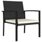 Preview: 5-tlg. Garten-Essgruppe Poly Rattan Schwarz