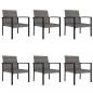 Preview: 7-tlg. Garten-Essgruppe Poly Rattan Grau