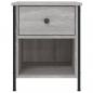 Preview: Nachttisch Grau Sonoma-Eiche 40x42x50 cm Holzwerkstoff