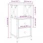 Preview: Nachttisch Braun Eichen-Optik 34x35,5x70 cm Holzwerkstoff