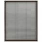 Preview: Insektenschutz-Plissee für Fenster Aluminium Braun 80x100 cm