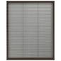 Preview: Insektenschutz-Plissee für Fenster Aluminium Braun 80x100 cm