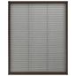 Preview: Insektenschutz-Plissee für Fenster Aluminium Braun 80x100 cm