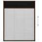 Preview: Insektenschutz-Plissee für Fenster Aluminium Braun 80x100 cm