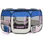 Preview: Faltbarer Welpenlaufstall mit Tragetasche Blau 125x125x61 cm