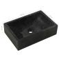 Preview: Waschtisch Massivholz Teak mit Waschbecken Marmor Schwarz