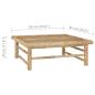 Preview: 4-tlg. Garten-Lounge-Set mit Dunkelgrauen Kissen Bambus
