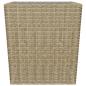 Preview: 3-tlg. Bistro-Set Poly Rattan und Hartglas Beige 