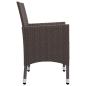Preview: 3-tlg. Bistro-Set Poly Rattan und Hartglas Braun