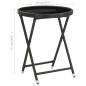 Preview: 3-tlg. Bistro-Set Poly Rattan und Hartglas Schwarz