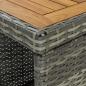 Preview: 5-tlg. Gartenbar-Set mit Kissen Poly Rattan Grau