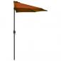 Preview: Balkon-Sonnenschirm Alu-Mast Terrakotta 270x144x222cm Halbrund