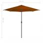 Preview: Balkon-Sonnenschirm Alu-Mast Terrakotta 270x144x222cm Halbrund