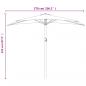 Preview: Balkon-Sonnenschirm Alu-Mast Terrakotta 270x144x222cm Halbrund