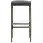 Preview: Barhocker mit Kissen 4 Stk. Grau Poly Rattan