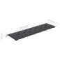 Preview: Gartenbank-Auflage Anthrazit 200x50x7 cm Oxford-Gewebe