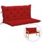 Preview: ARDEBO.de - Gartenbank-Auflagen 2 Stk. Rot 120x50x7 cm Oxford-Gewebe