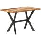 Preview: Esstisch 120x60x75 cm Massivholz Honigfarben