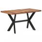 Preview: Esstisch 140x70x75 cm Massivholz Honigfarben