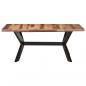 Preview: Esstisch 180x90x75 cm Massivholz Honigfarben