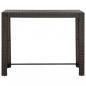 Preview: Garten-Bartisch Braun 140,5x60,5x110,5 cm Poly Rattan