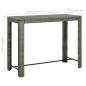 Preview: Garten-Bartisch Grau 140,5x60,5x110,5 cm Poly Rattan