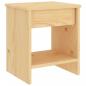 Preview: Nachttisch Natur 35x30x40 cm Massivholz Kiefer