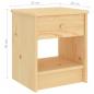 Preview: Nachttisch Natur 35x30x40 cm Massivholz Kiefer