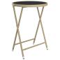 Preview: 3-tlg. Bistro-Set Poly Rattan und Hartglas Beige