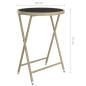 Preview: 3-tlg. Bistro-Set Poly Rattan und Hartglas Beige