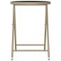 Preview: 3-tlg. Bistro-Set Poly Rattan und Hartglas Beige