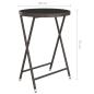Preview: 3-tlg. Bistro-Set Poly Rattan und Hartglas Braun